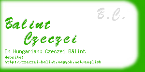 balint czeczei business card